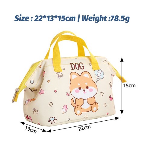 Túi Đựng Hộp Cơm Trưa Lót Giấy Nhôm Dày Dặn Giữ Nhiệt Chống Thấm Nước Họa Tiết Phi Hành Gia Hoạt Hình Dễ Thương