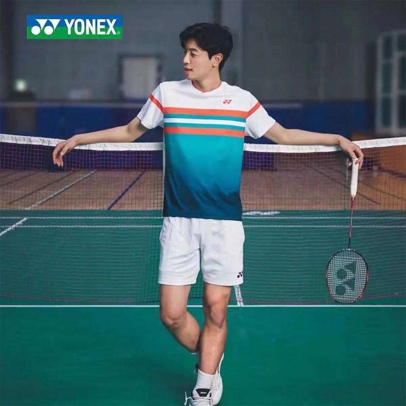 Áo Thun Thể Thao Cầu Lông Yonex Tay Ngắn Phối Lưới Nhanh Khô Thời Trang Cho Nam Và Nữ 6106