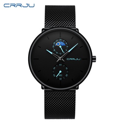 Crrju Đồng Hồ quartz Chống Thấm Nước Chất Liệu Thép Không Gỉ 2263 x