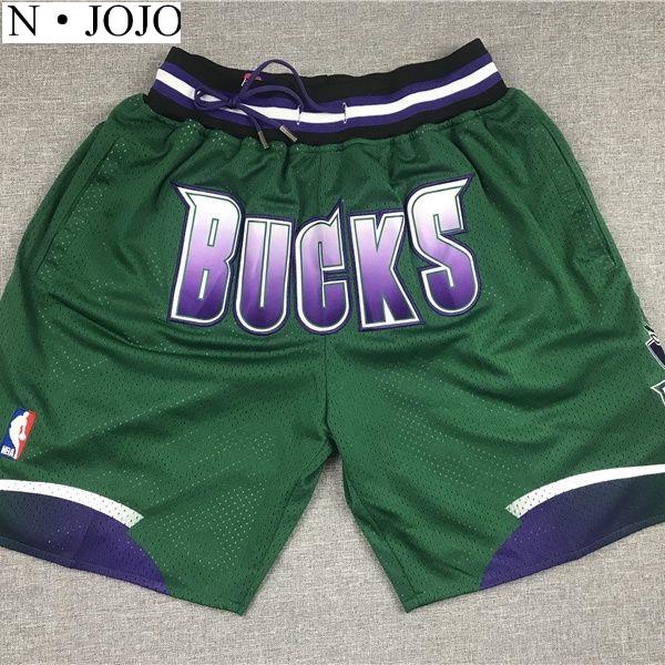 Áo Thun Bóng Rổ Nba Bucks Cao Cấp Thời Trang#Quần Thể Thao Bóng Rổ Phối Túi Thêu Họa Tiết Kiểu Retro Cá Tính
