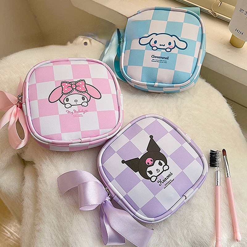 Túi Đựng Son Môi Chất Liệu PU Chống Thấm Nước Sức Chứa Lớn Họa Tiết Hoạt Hình