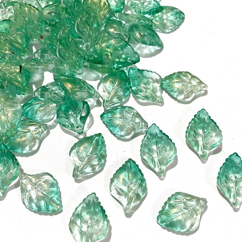 Set 20 Hạt Pha Lê Xanh Lá 16 * 23mm Làm Trang Sức Thủ Công y15947
