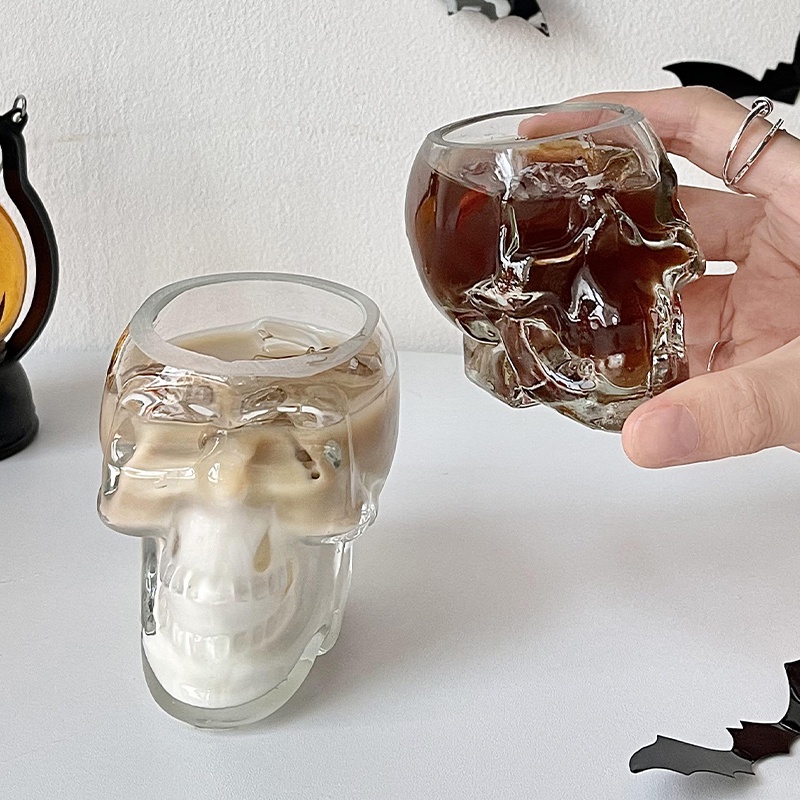 Ly Thủy Tinh Uống Rượu / Cocktail Hình Đầu Lâu Độc Đáo