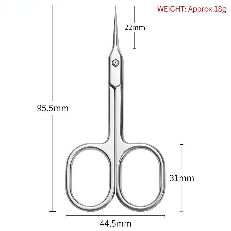 LX Kéo cắt da chết trên móng tay FABIYAN bằng thép không gỉ thiết kế đầu cong chuyên dụng