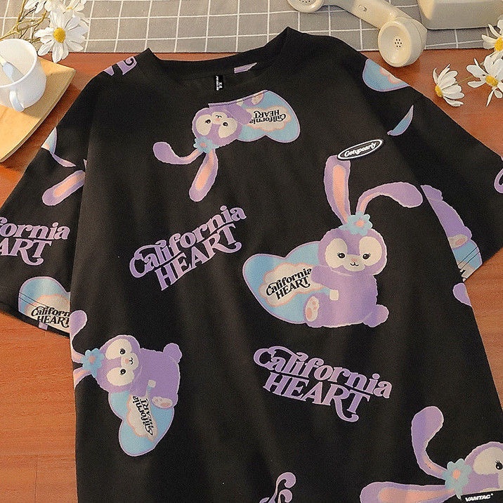 Áo Thun Ngắn Tay Dáng Rộng Thời Trang Mùa Hè Dành Cho Bé Gái