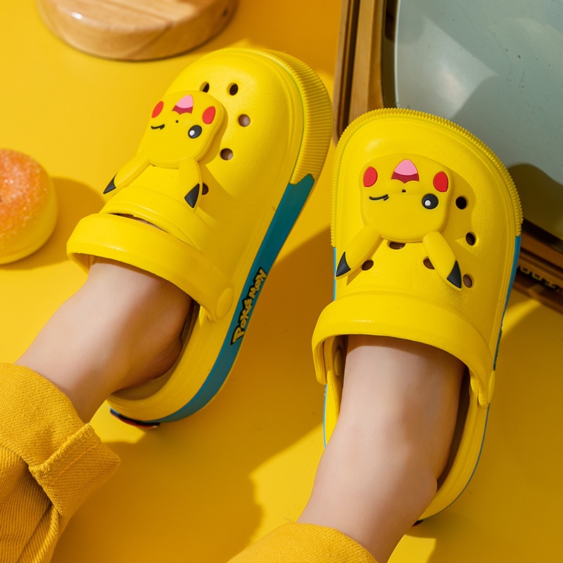 Dép Sandal Đi Trong Nhà Họa Tiết Hoạt Hình Pokemon Pikachu Jigglypuff Snorlax Đáng Yêu