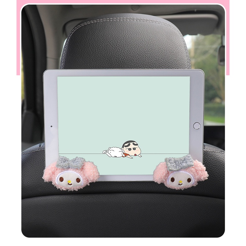 Set 2 Móc Treo Đồ Hình Gấu Hoạt Hình Gắn Sau Ghế Xe Hơi Đa Năng