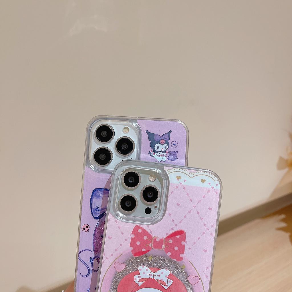 Ốp Điện Thoại Cát Chảy Họa Tiết Thỏ melody Cho IPhone 14Promax 13 12 11 7Plus X Xs Max XR