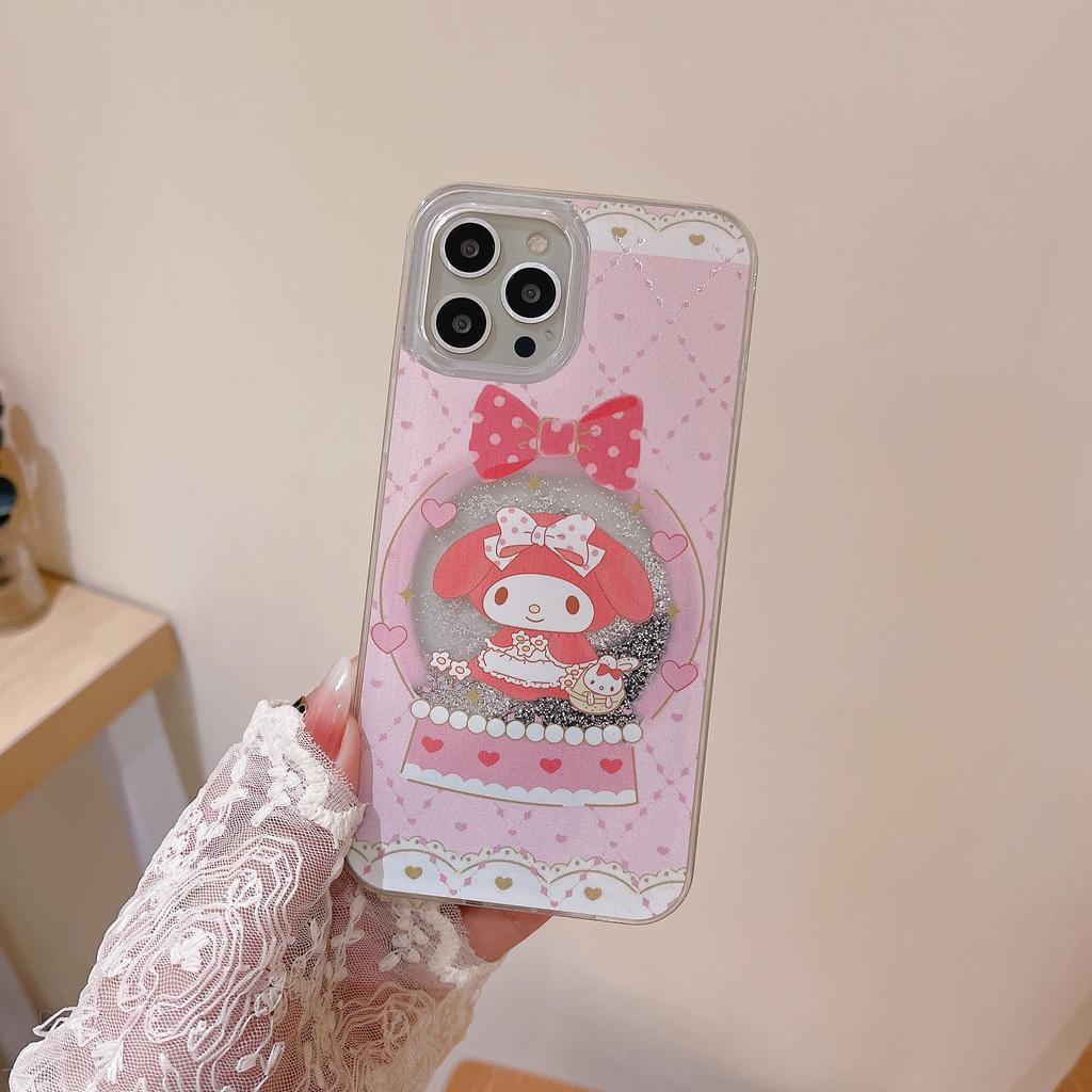 Ốp Điện Thoại Cát Chảy Họa Tiết Thỏ melody Cho IPhone 14Promax 13 12 11 7Plus X Xs Max XR