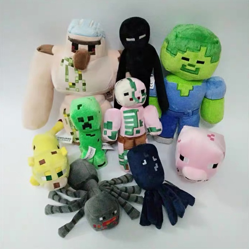 Búp bê xinh xắn Minecraft Thú Nhồi Bông Pelucia My World Wolf Warden Steve Creeper Rag Doll Kid Toy