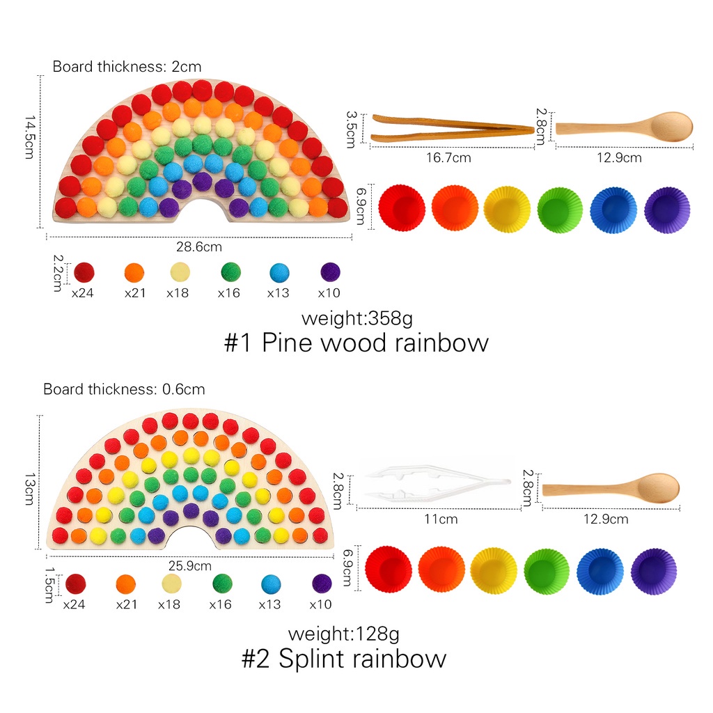 Set đồ chơi bảng phân loại màu sắc MAMIMAMIHOME bằng gỗ dành cho trẻ em