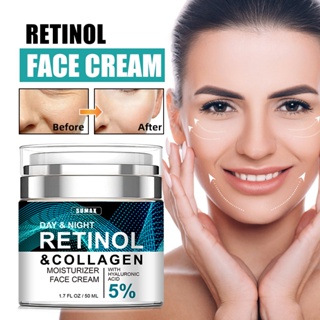 RUOALL Kem Retinol Chứa Axit Hyaluronic Collagen Giúp Dưỡng Ẩm Nâng Cơ Mặt