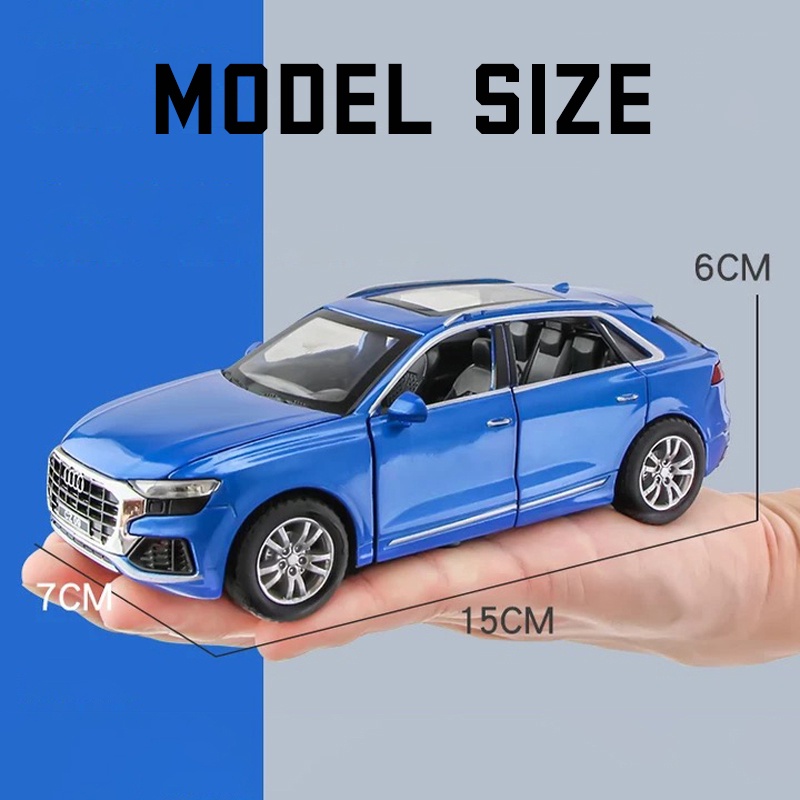 Mô Hình Xe Hơi Audi Q8 Tỉ Lệ 1: 32 Bằng Hợp Kim Có Đèn Và Nhạc Cho Bé Trai