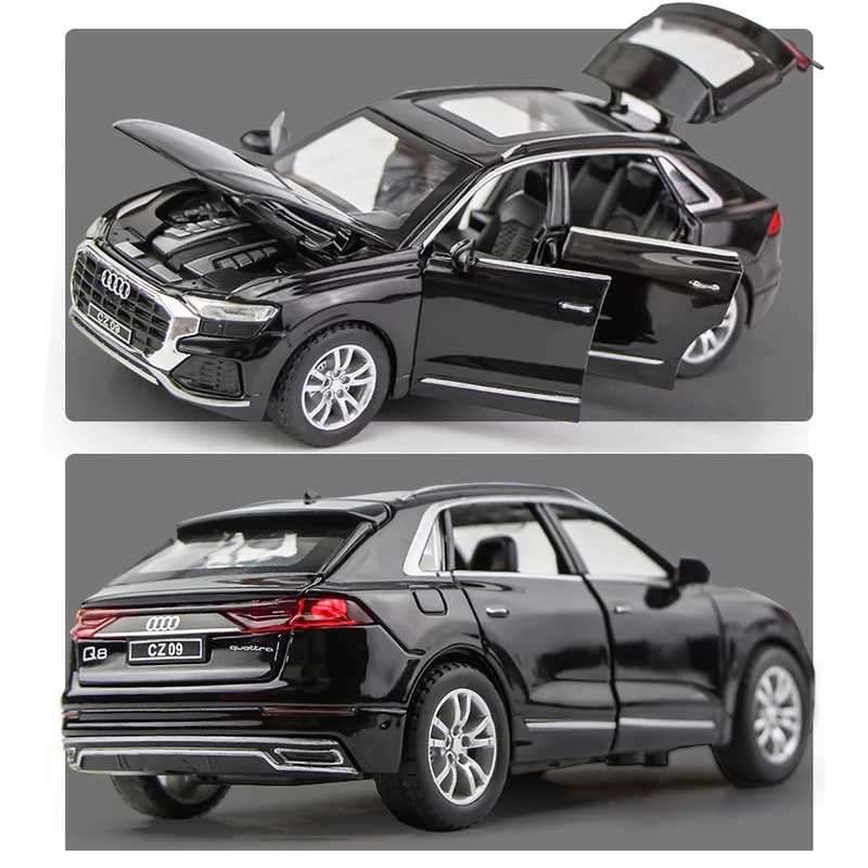 Mô Hình Xe Hơi Audi Q8 Tỉ Lệ 1: 32 Bằng Hợp Kim Có Đèn Và Nhạc Cho Bé Trai