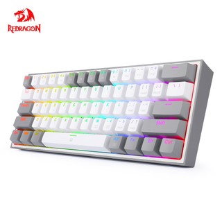 Bàn phím cơ Game Redragon Fizz K617RGB-PW Mini Kèm Dây Cáp 61 Có Thể Tháo Rời