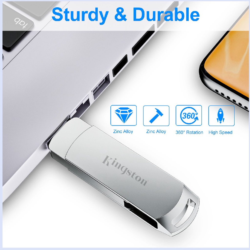 Ổ Đĩa Flash Kingston 2TB 2 Trong 1 Cổng Type-C Chống Nước Cho / PC / Android