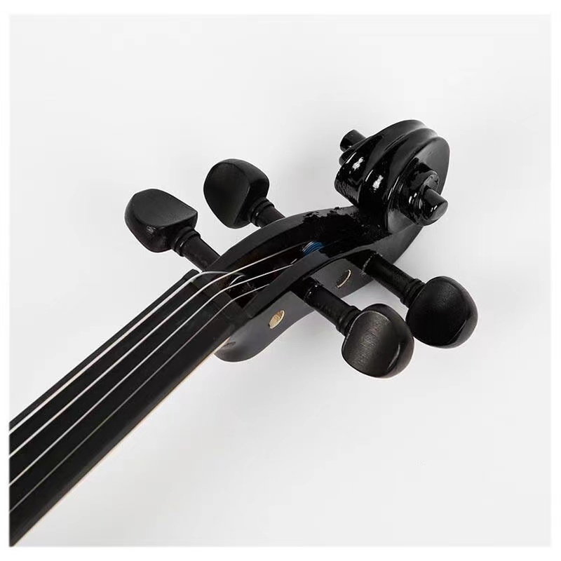 Đàn Violin Màu Đen Đính Ngọc Trai Thủ Công Dành Cho Người Mới Bắt Đầu