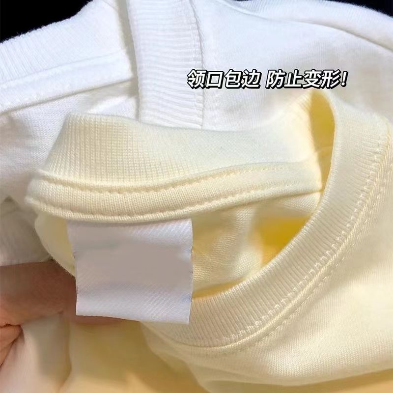 [Giao Ngay] Morjin Áo Thun Cotton Tay Ngắn Dáng Rộng Màu Trơn In Họa Tiết Đơn Giản Cỡ Lớn Thoải Mái Thời Trang Mùa Hè Cho Nữ