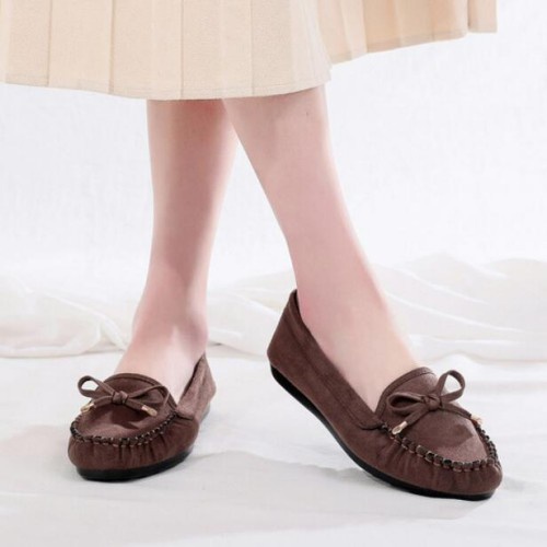 Giày Lười Da Lộn Thời Trang Cho Nữ