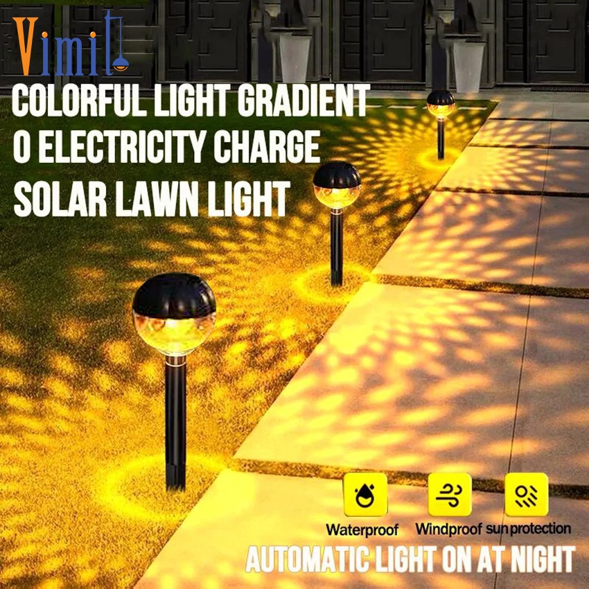 【Miễn phí vận chuyển】Vimite Đèn LED Trang Trí Sân Vườn Dùng Năng Lượng Mặt Trời Chống Thấm Nước