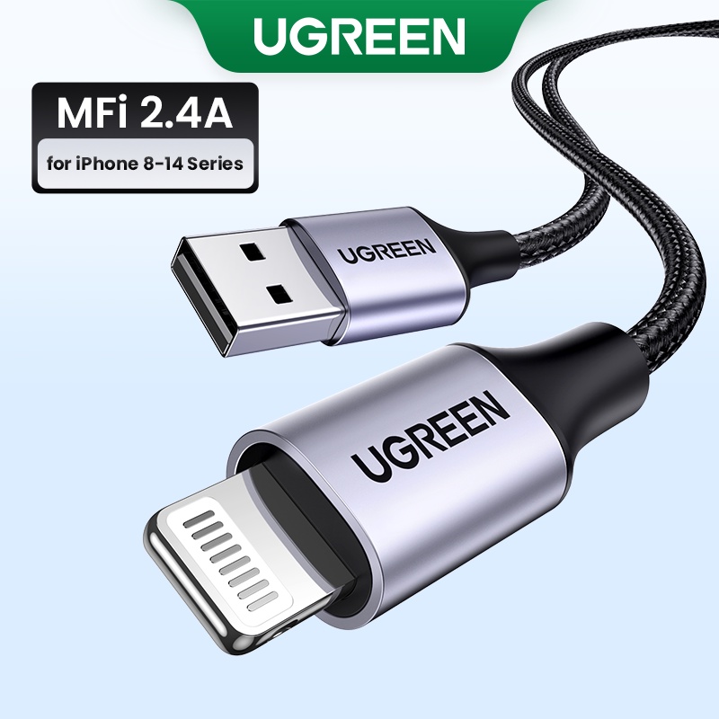 Ugreen Dây Cáp Sạc Nhanh mfi usb a Sang 2.4a Cho for iphone 14 / 13 / 12 / iphone xr / ipad