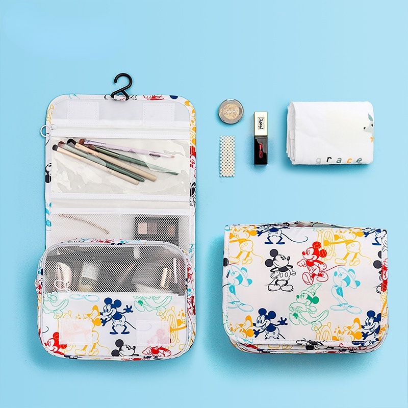 Túi Đựng Đồ Trang Điểm Cỡ Lớn Đa Năng Họa Tiết Chuột Mickey Disney