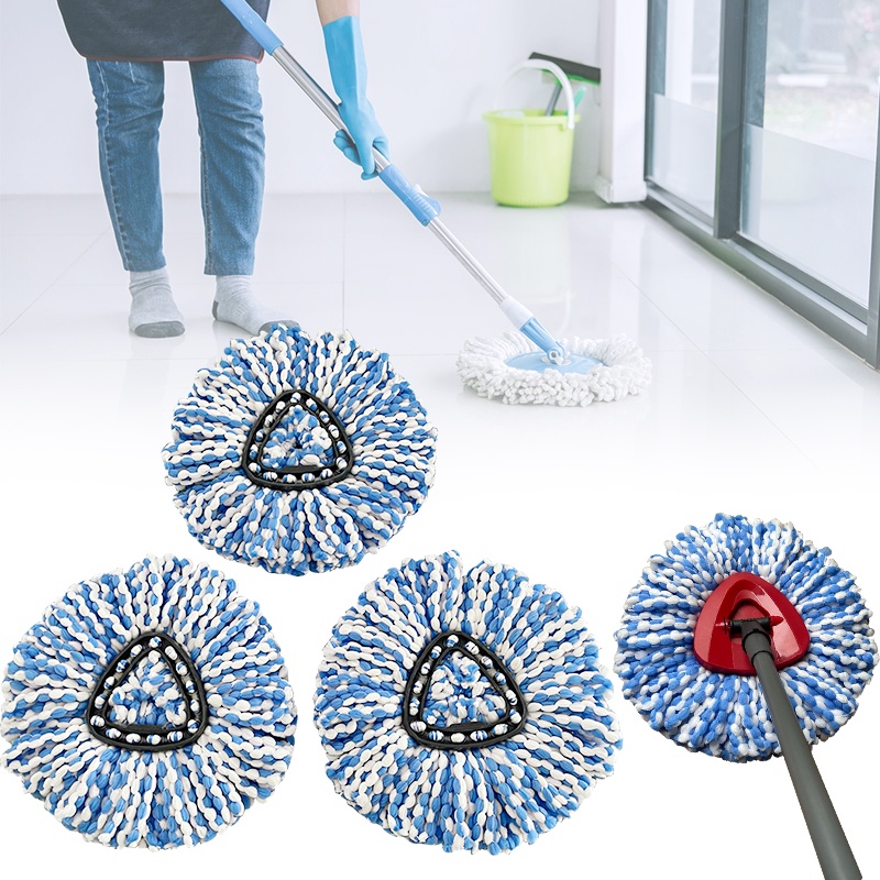 3PCS Easy Wring Clean Turbo Microfibre Replacement Refill Mop Head for Vileda