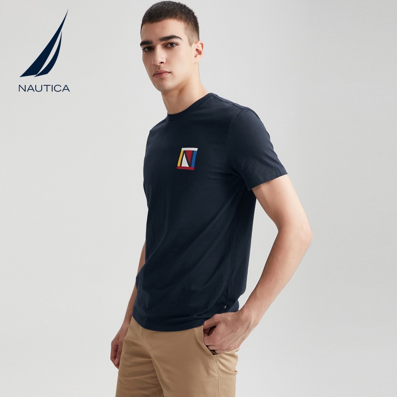 Áo Thun Tay Ngắn Cổ Tròn In Chữ NAUTICA / Nordic Thời Trang Mùa Hè Cho Nam TO1210
