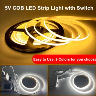 Đèn led USB cho phòng ban đêm DC5V Cob Strip Lights 320 Đèn led Dây linh hoạt Đèn nền TV PC