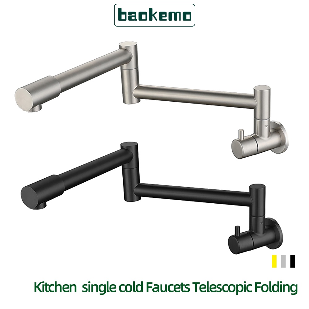 baokemo Vòi Nước Treo Tường Bằng Thép Không Gỉ 1 / 2inch