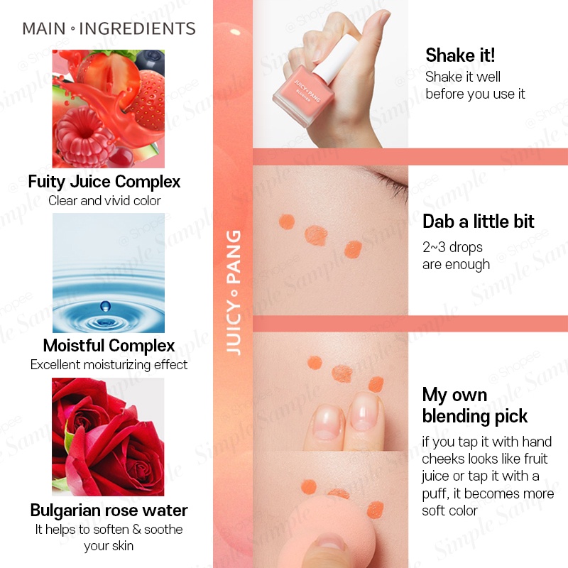 APIEU juicy pang water blusher liquid cheek