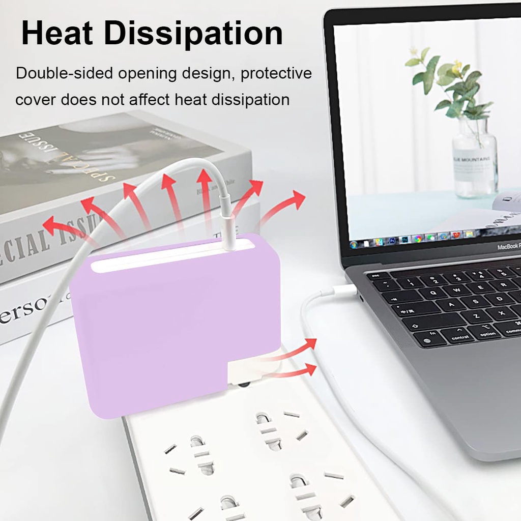 Ốp Bảo Vệ Sạc Bằng Silicon Mềm Cho Macbook Air / Pro 13 14 15 16 inch A2337 A2338 A2442 30W 60W 61W 67W 96w 140w Air 13.6 M2 A2681 35W