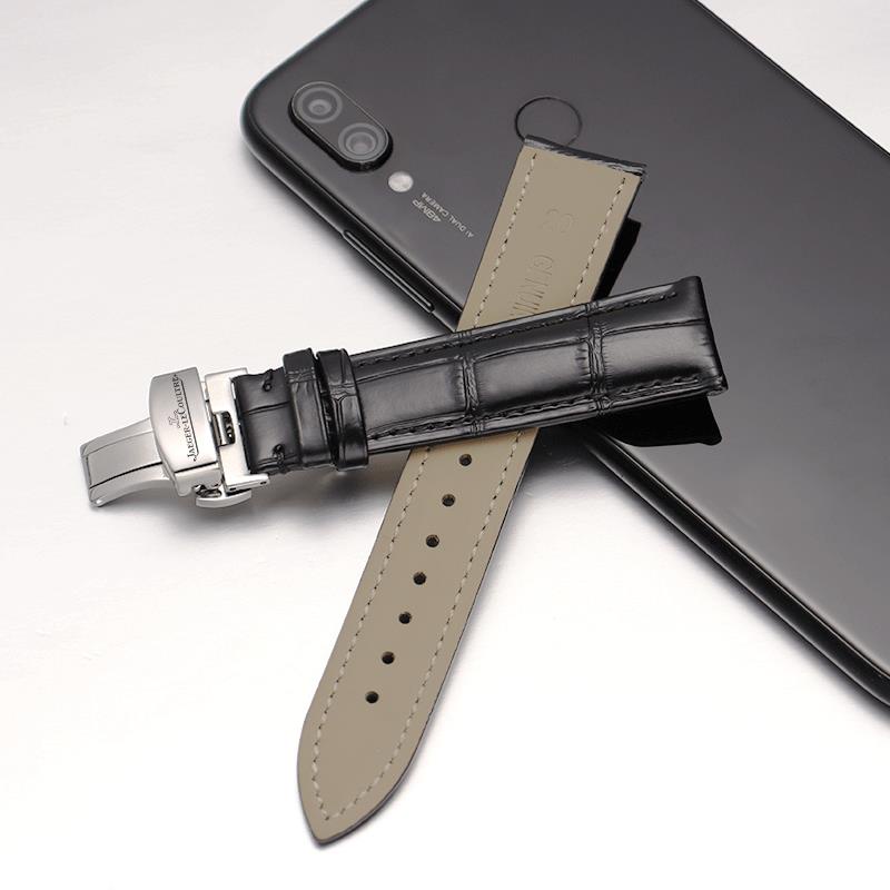 3/14✈Dây Đồng Hồ Đeo Tay Jaeger-LeCoultre Họa Tiết Da Cá Sấu Mặt Trăng Dành Cho Nam Và Nữ leath