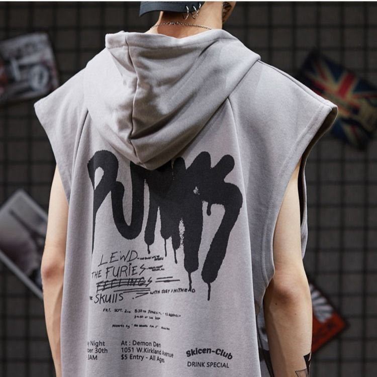 Áo Hoodie Sát Nách Dáng Rộng Phong Cách Thể Thao Thời Trang Mùa Hè Cho Nam