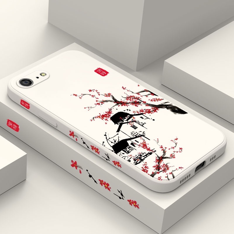 Ốp Điện Thoại Silicone Dẻo In Họa Tiết Đồng Quê Cho IPhone 8 7 6 6S Plus SE 2020