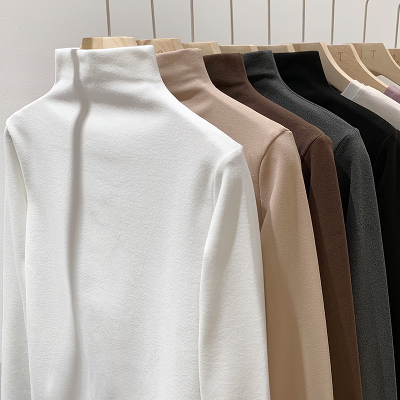 Áo Thun Cao Cổ Dài Tay Mềm Mại Cơ Bản 58673