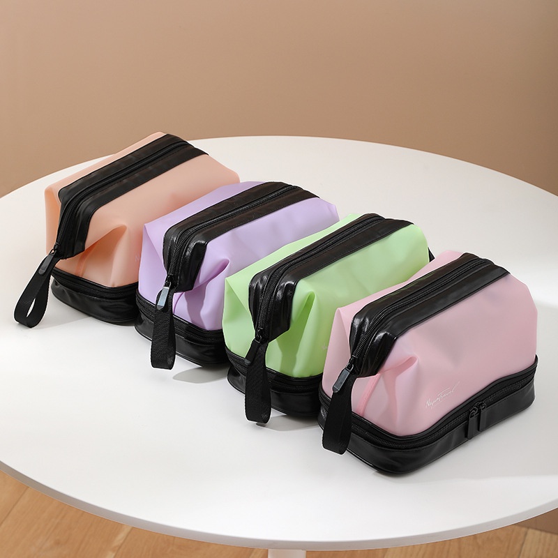 Túi Đựng Mỹ Phẩm Hai Lớp Trong Suốt Cỡ Lớn Tiện Dụng