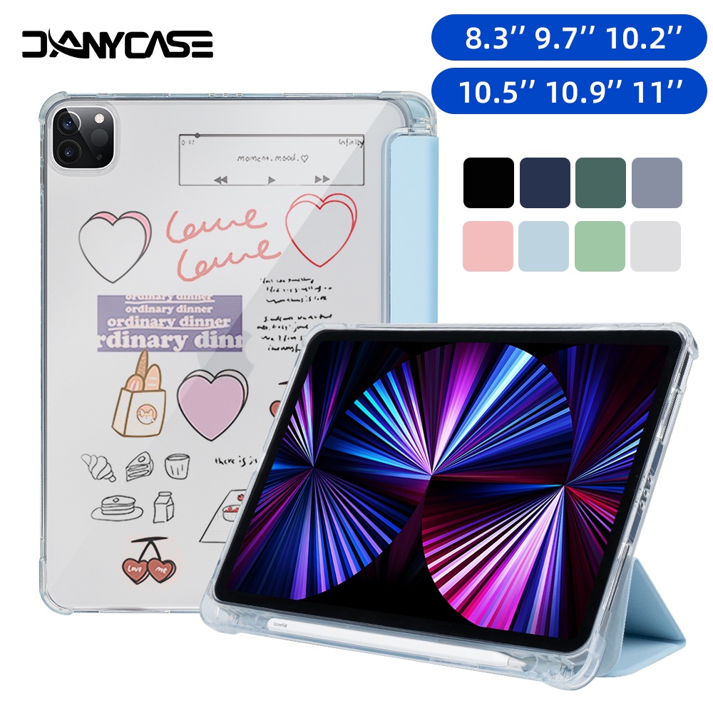 Ốp Máy Tính Bảng Có Giá Đỡ Bút Chì Cho iPad 2022 10th 10.9 6 / 7 / 8th 10.2 Air 4 / 5 Pro11 10.5 Mini6 Air 1 / 2 / 3 Pro 9.7 &quot;