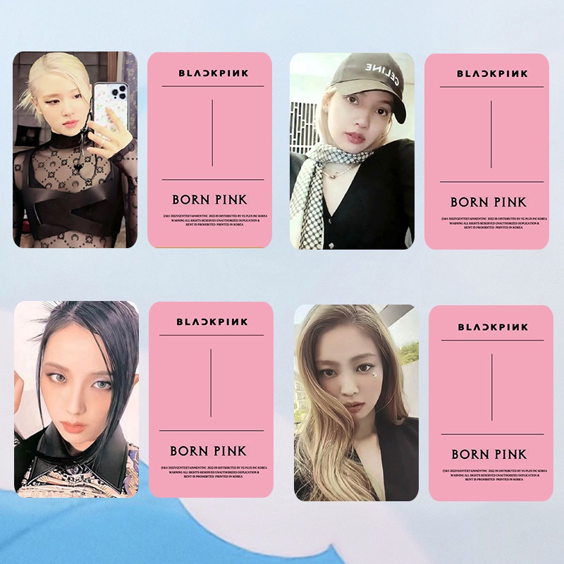 Set 4 Tấm Ảnh lomo Card jennie jennie jisoo lisa rose Nhóm Blackpink