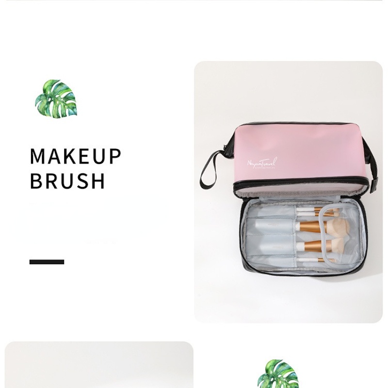 Túi Đựng Mỹ Phẩm Hai Lớp Trong Suốt Cỡ Lớn Tiện Dụng