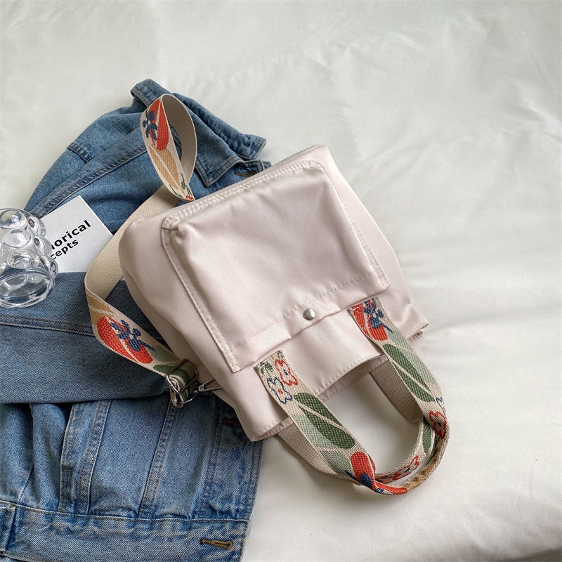 Túi Xách Canvas Đeo Vai Kiểu Dáng Đơn Giản Thời Trang Dành Cho Nữ