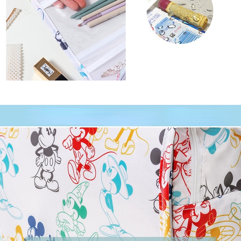 Túi Đựng Đồ Trang Điểm Cỡ Lớn Đa Năng Họa Tiết Chuột Mickey Disney