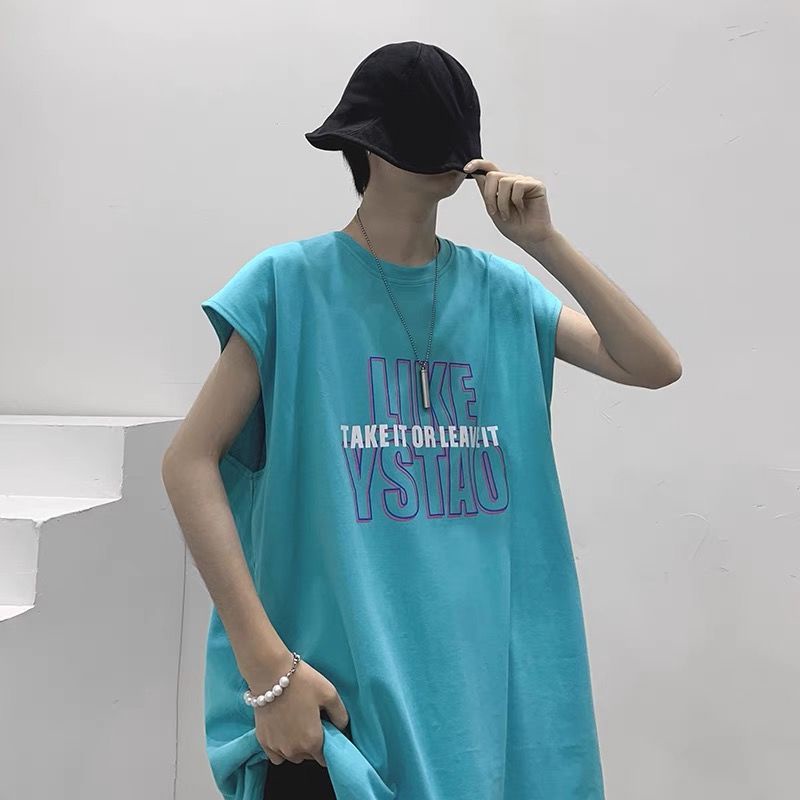 Áo Thun Thể Thao Sát Nách Cổ Tròn Dáng Rộng In Chữ Trẻ Trung Phong Cách Hip-Hop Cho Nam | BigBuy360 - bigbuy360.vn