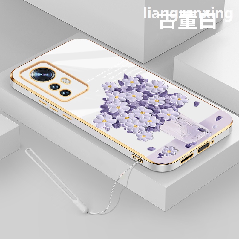 Ốp  xiaomi 12 lite 5g xiaomi 12t xiaomi 12 pro 5g lưng Ốp Điện Thoại Silicon Mềm Chống Sốc Mạ Điện DDYHH01 Cho xiaomi 12 lite 5g xiaomi 12t xiaomi 12 pro 5g viền vuông cute