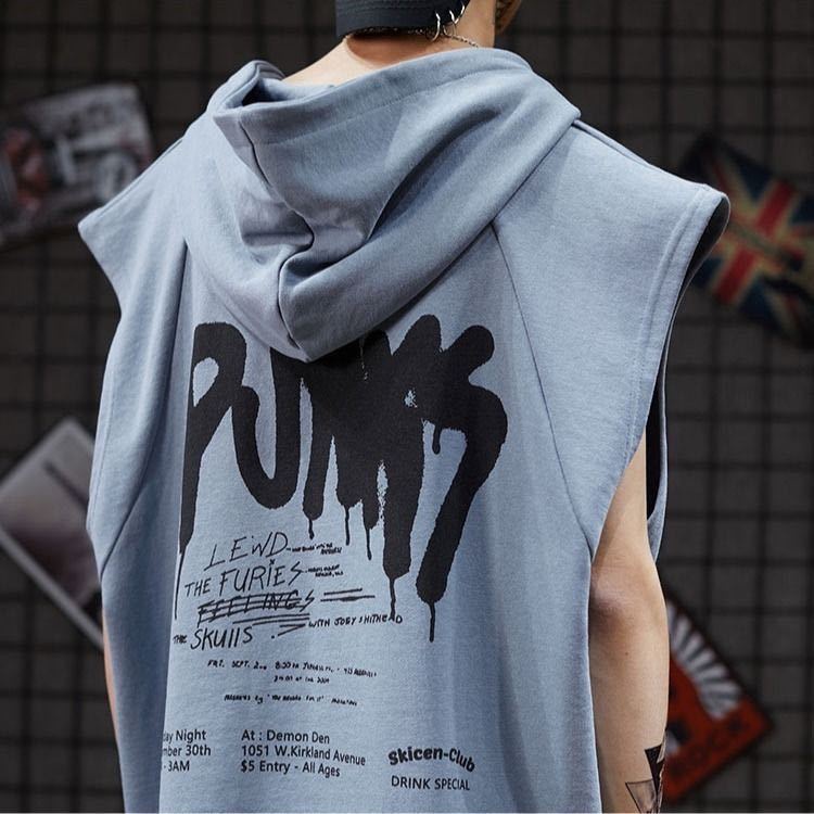 Áo Hoodie Sát Nách Dáng Rộng Phong Cách Thể Thao Thời Trang Mùa Hè Cho Nam