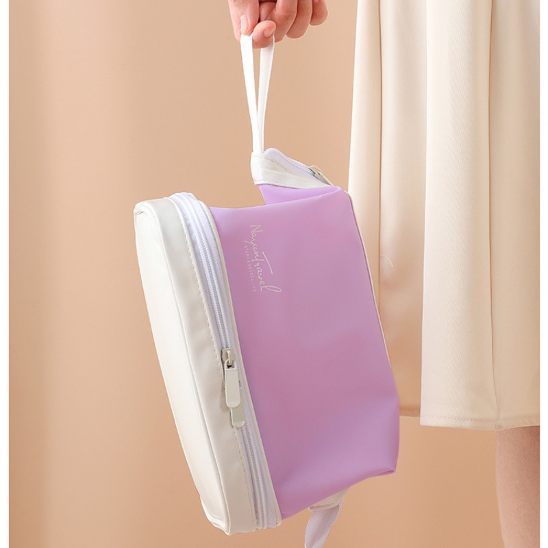 Túi Đựng Mỹ Phẩm Hai Lớp Trong Suốt Cỡ Lớn Tiện Dụng