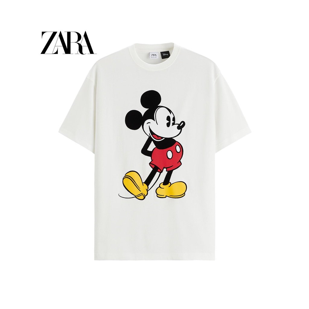DISNEY Áo Thun Nam Hiệu Zara Thời Trang Trẻ Trung © Áo Thun Ngắn Tay In Hình Chuột Mickey Thời Trang Năng Động 0962330 251