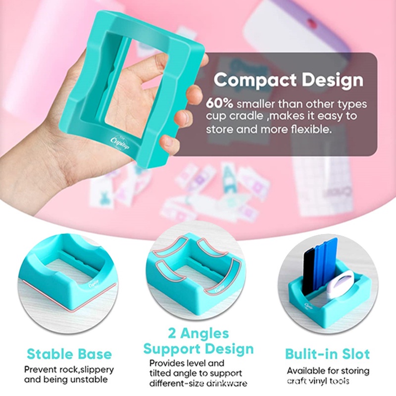 Giá Đỡ Cốc Thủy Tinh Bằng Silicon Kích Thước Nhỏ Có Ngăn Đựng Ly Nước