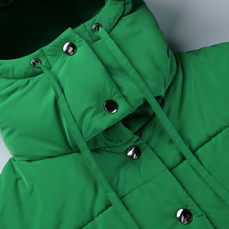 Áo Khoác Ngắn Tay Dài Có Nón Màu Sắc Đơn Giản Chất Liệu Cotton Cho Nữ