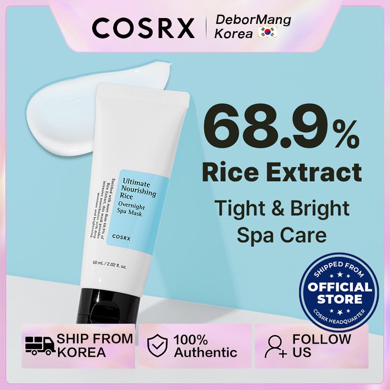 Mặt Nạ Ngủ Gạo Dưỡng Sáng Và Đều Màu Da COSRX Ultimate Nourishing Rice Overnight Spa Mask 60ml